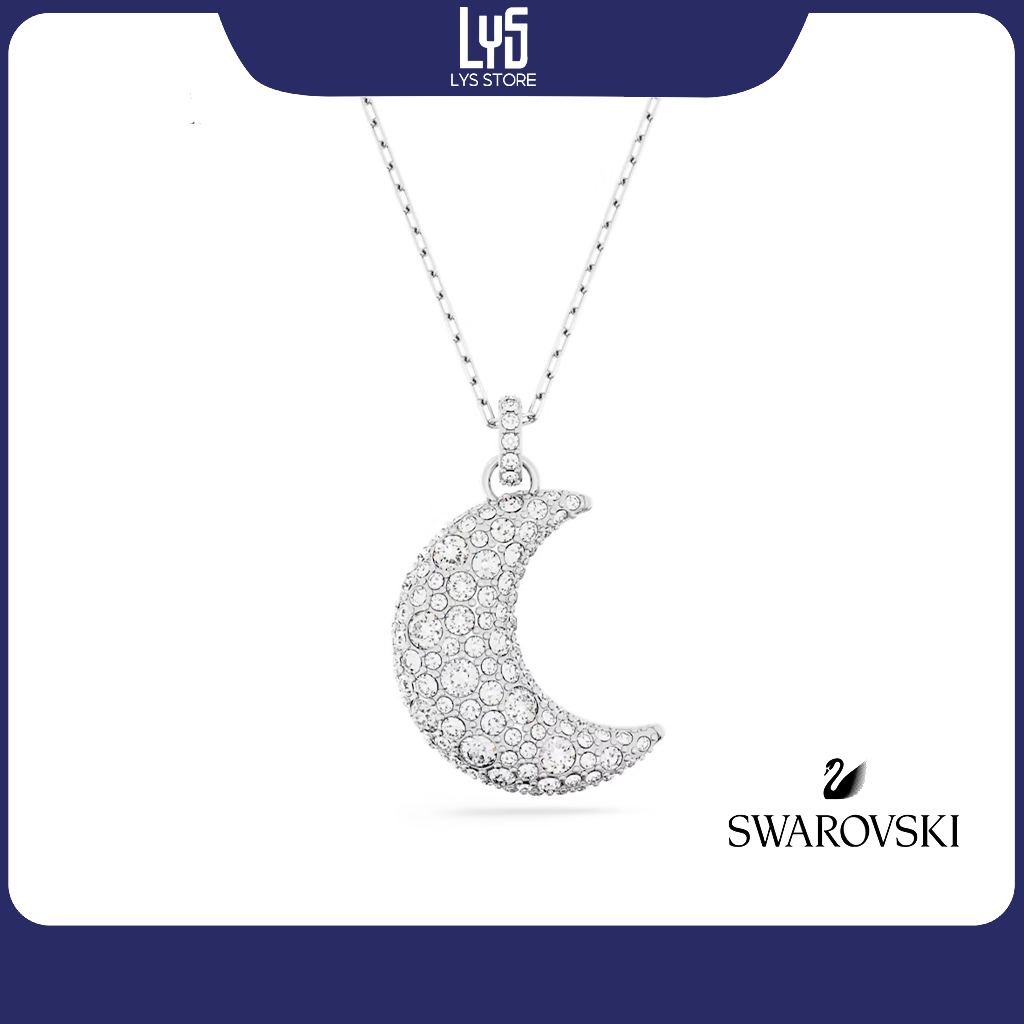Dây chuyền nữ Swarovski Moon, White, Rhodium plated 6214SV