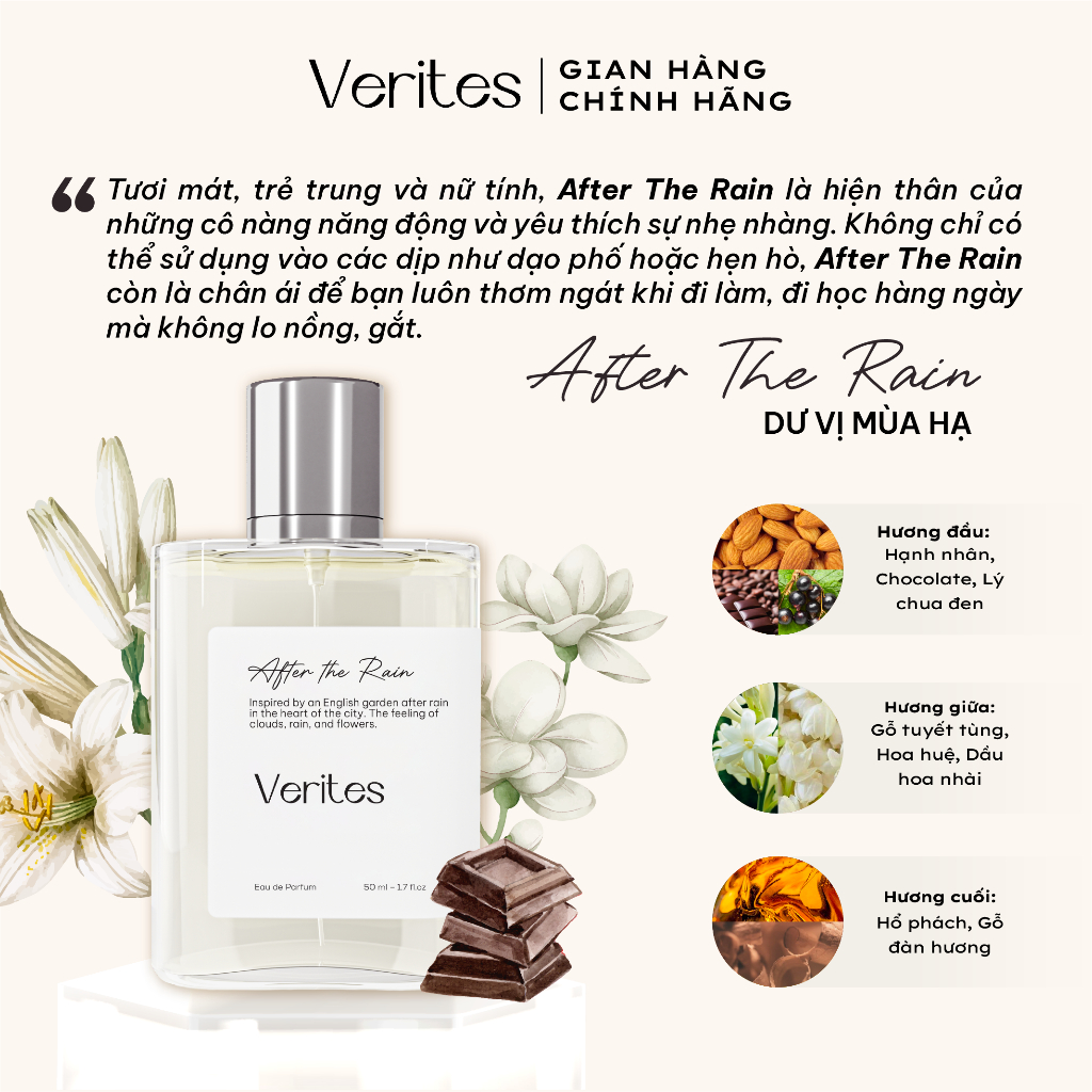 Bộ sưu tập 11 hương nước hoa VERITES fullsize 50ml/chai