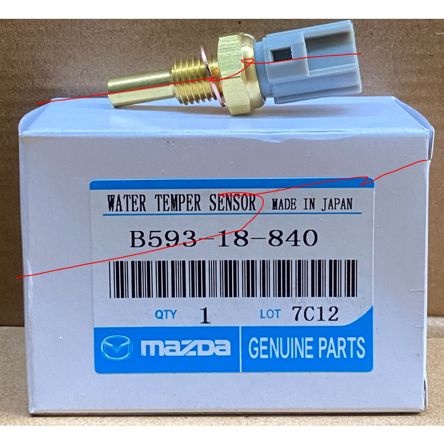 Cảm biến nhiệt độ nước làm mát Ford Ranger, Everset, Laser, Mazda 323, PREMACY - OEM: B593-18-840---