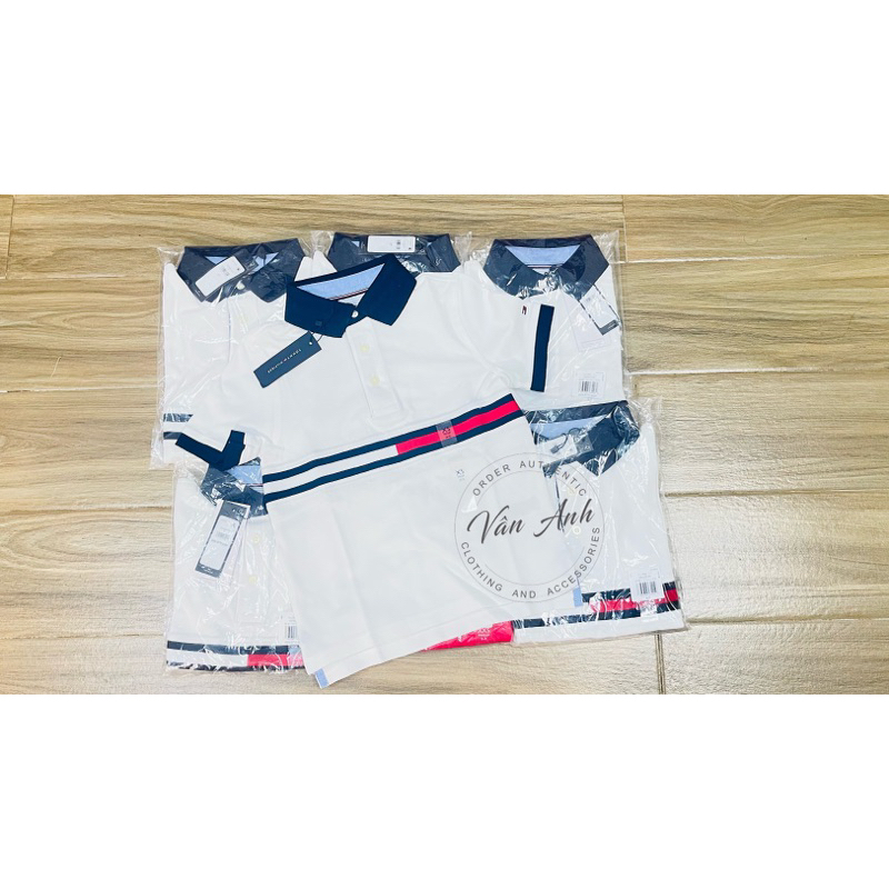 Polo bé trai hoạ tiết sọc ngang