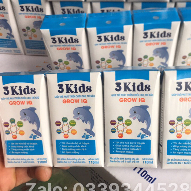 Thùng Sữa Pha Sẵn 3KIDS IQ thùng 48x110ml