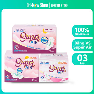 Băng vệ sinh bạc hà SUPER AIR Jiskin Hàn Quốc - Siêu thấm hút, khô thoáng cả ngày