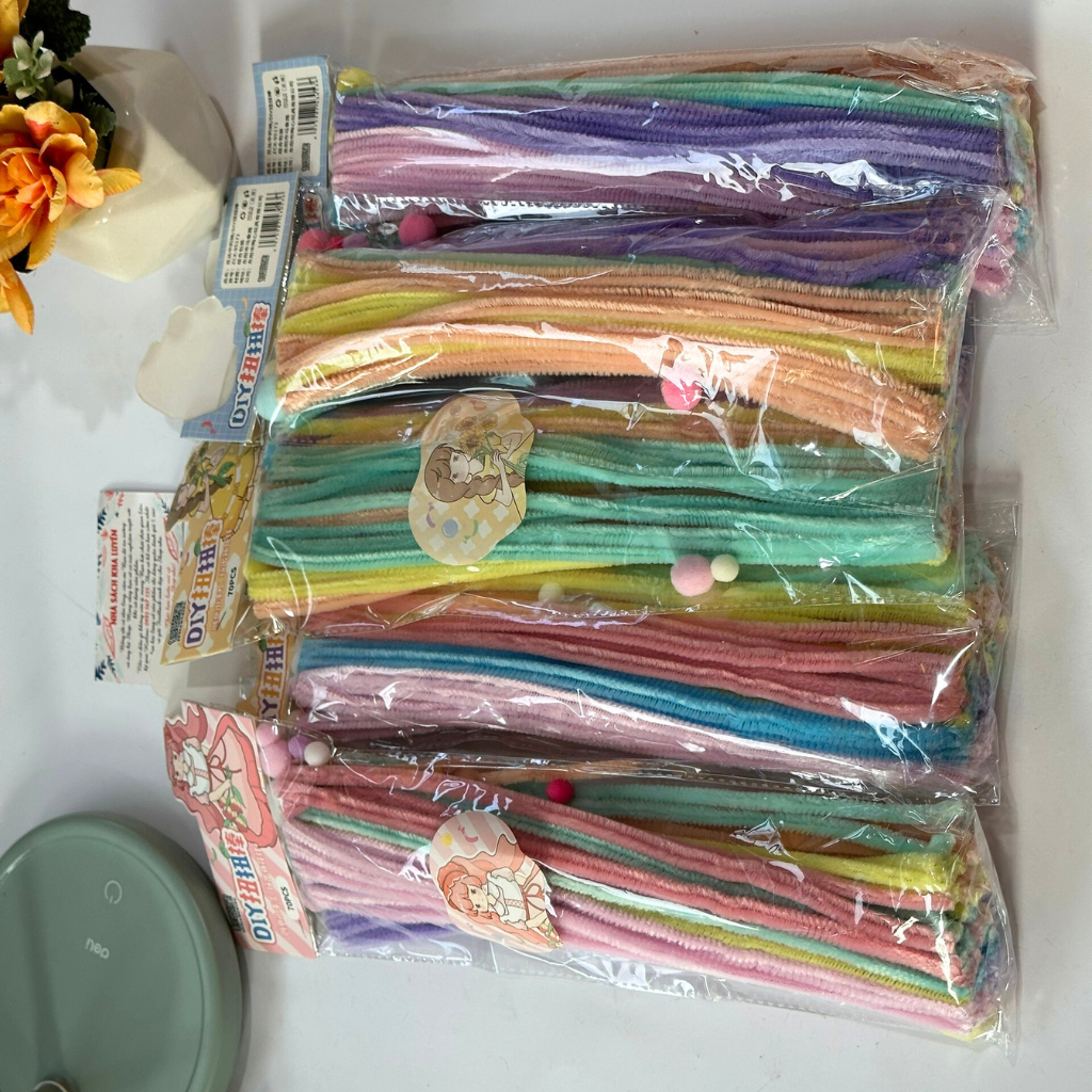 Set 70/100 dây kẽm nhung màu loại 1 làm handmade hàng có sẵn