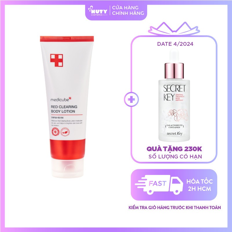 Sữa Dưỡng Thể Dưỡng Ẩm Làm Sáng Medicube Red Clearing Body Lotion (230ml)