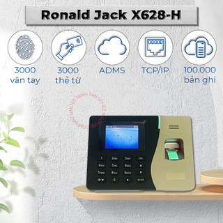 Máy chấm công vân tay, thẻ từ, password ronald jack x628h, x628-h