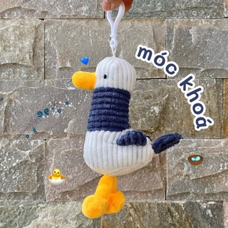 Móc Khóa Charm Trang Trí Túi Vịt Bông phụ kiện treo trang trí túi xách balo móc khóa