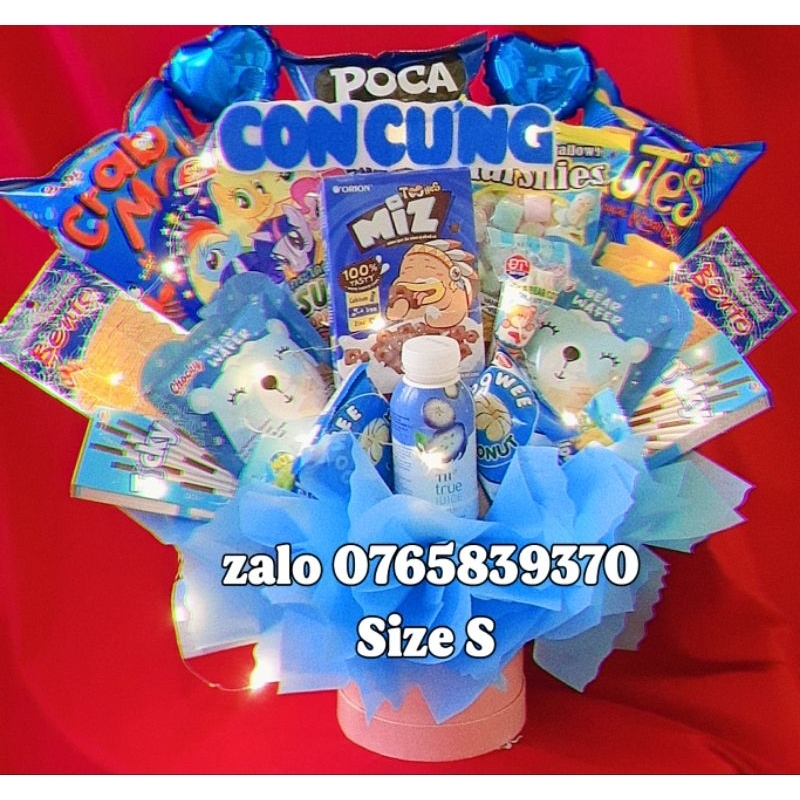 Bó hoa bánh kẹo , bó hoa tặng sinh nhật cho nữ,cho nam,cho mẹ
