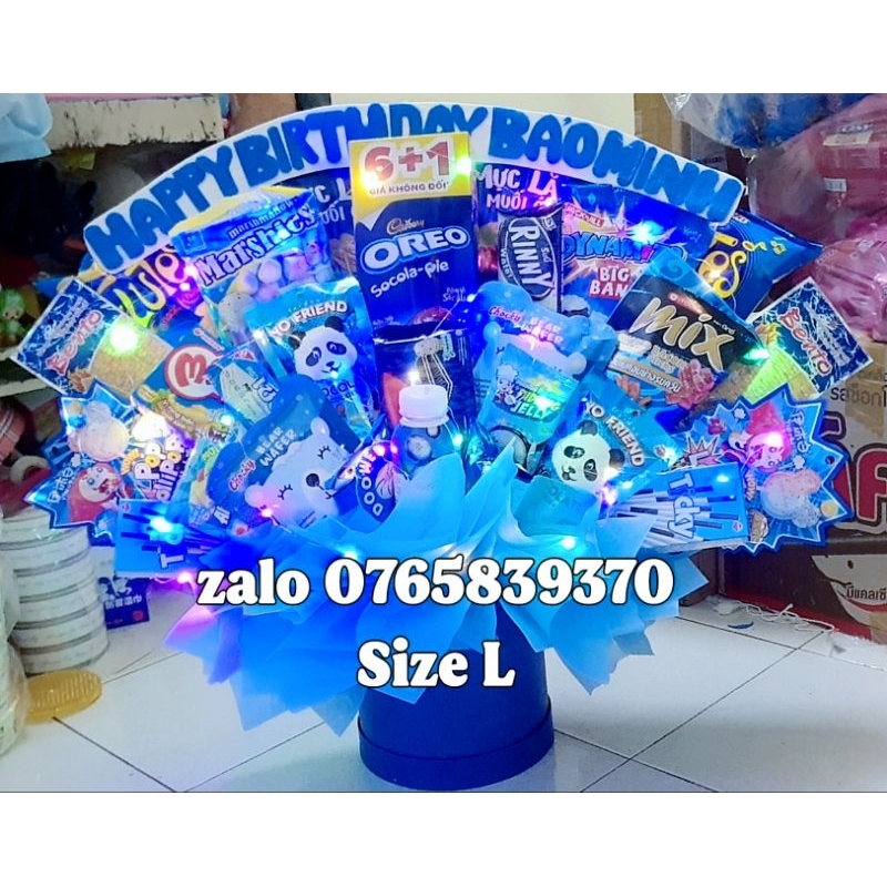 Bó hoa bánh kẹo , bó hoa tặng sinh nhật cho nữ,cho nam,cho mẹ