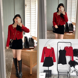 Đầm midi 2s hoa đính xếp ngực ✨