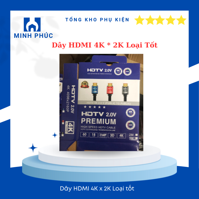 Cáp HDMI 1.5m 3m 5m 10m lõi đồng HDTV 4K*2K (19+1) - Dây HDMI To HDMI tròn chuẩn FULL HD 1080p
