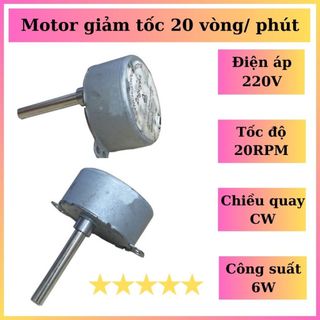 Motor đảo chậm - Motor giảm tốc - Motor túp năng 20rpm 6W