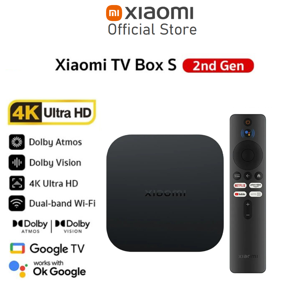 Tivi Box Xiaomi Mibox S Gen 2 Độ phân giải 4K  2GB+8GB, Hệ điều hành Google TV, DOLBY+DTS