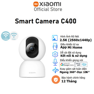 Camera quan sát Xiaomi C400 2,5K 4MP, Xoay 360, AI phát hiện con người, Wi-Fi 2.4GHz/5GHz, Bản quốc tế - Hàng chính hãng