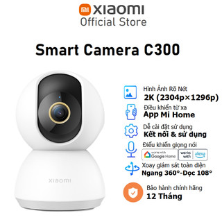 Camera quan sát Xiaomi Smart C300 2K(2304×1296p) 3MP, Khẩu độ F1.4, Ai phát hiện con người, Bản quốc tế