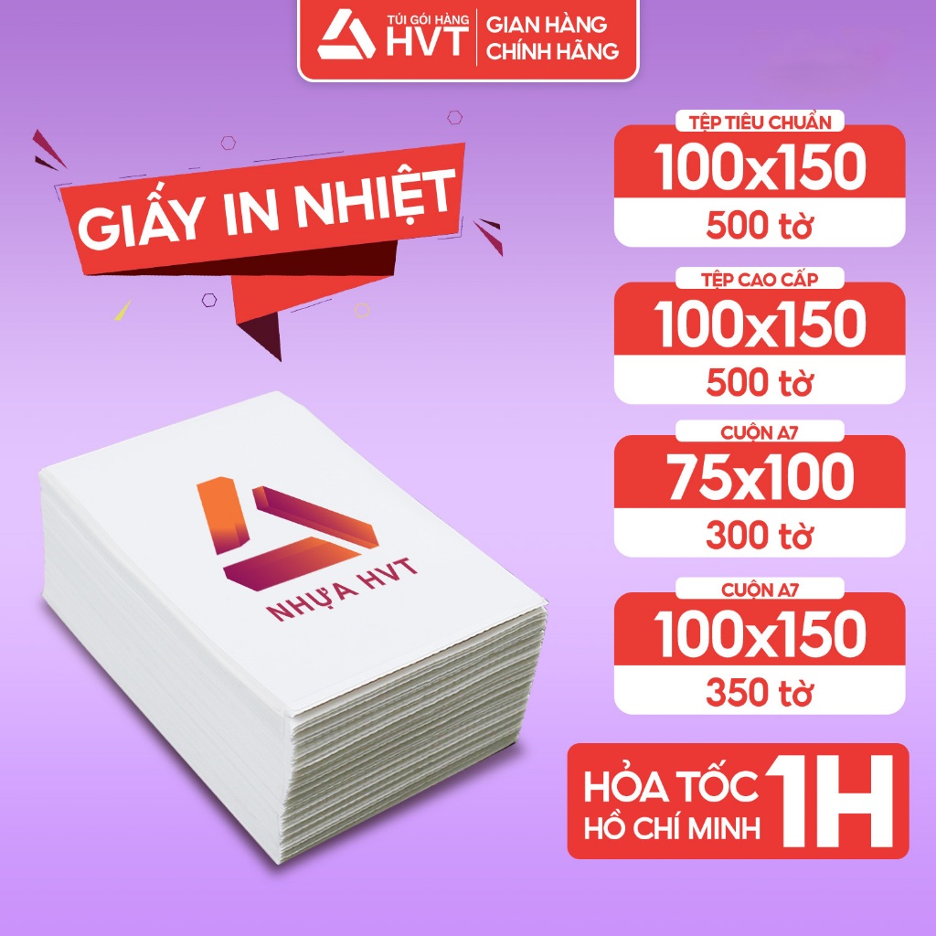 GIẤY RẺ SẬP SÀN - Giấy in nhiệt tự dính in đơn hàng kích thước 100x150mm 75x100mm khổ A6 A7