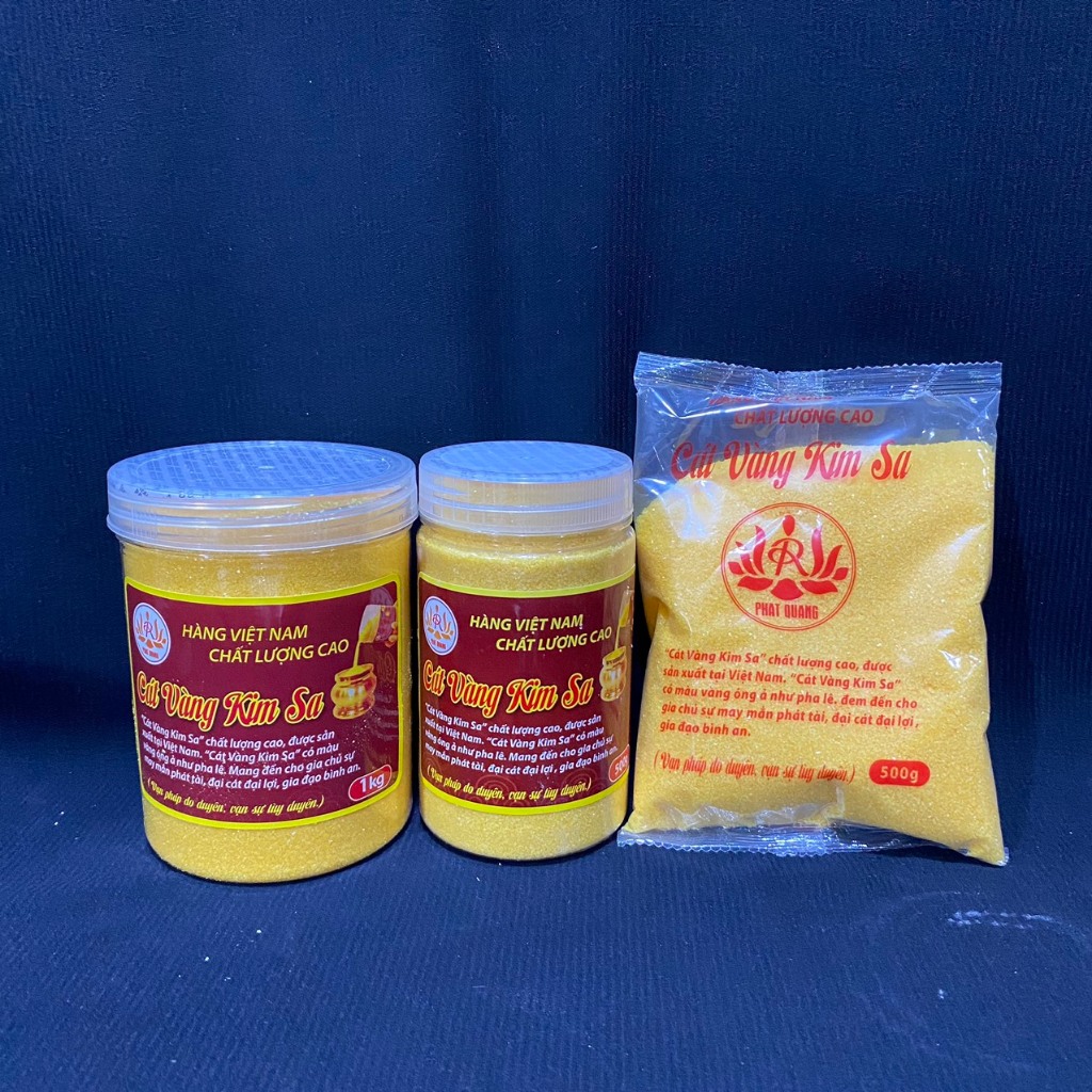 Cát Kim Sa Vàng Đặt Lư Hương Thờ Cúng Loại 500 gram , Loại 1000 gram