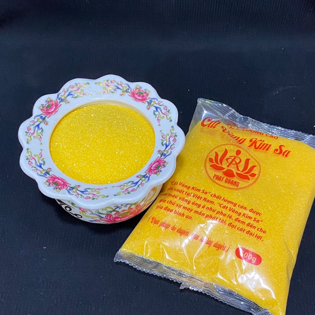 Cát Kim Sa Vàng Đặt Lư Hương Thờ Cúng Loại 500 gram , Loại 1000 gram