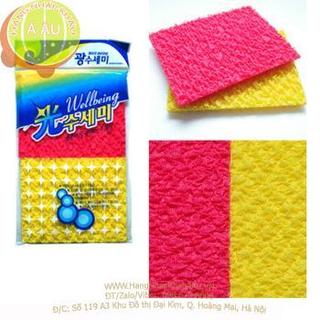 bịch 2 miếng rửa bát chén tạo bọt Hàn Quốc