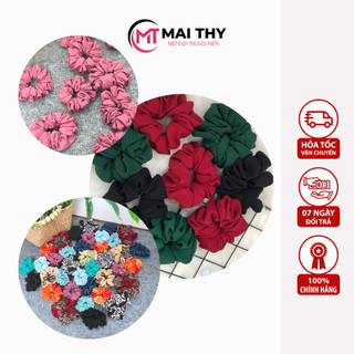 Dây Cột Tóc Vải MAI THY Scrunchies Makeup, Kiểu Đồ Buộc Tóc Crunchies Nhiều Màu Xinh Xắn