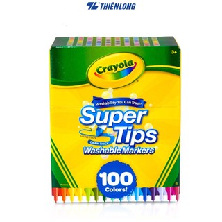 Bộ 100 Bút lông màu Crayola Supertips Washable Marker- 100 màu-  Viết, vẽ nét mảnh - nét đậm, Có thể rửa được