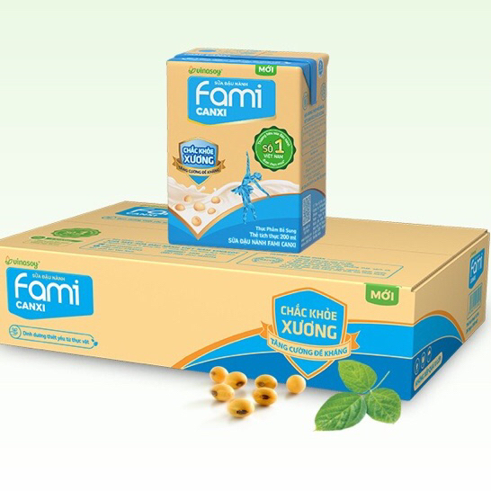 Sữa Thùng Fami canxi (36hộp x200ml) Đát mới