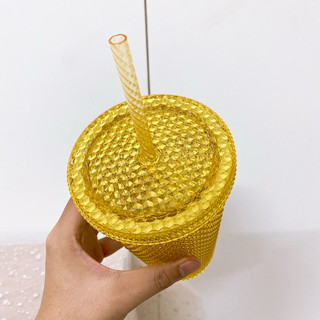 [STARBUCKS JAPAN] - LY GIỮ LẠNH SPRING YELLOW STUDDED COLD CUP 16oz