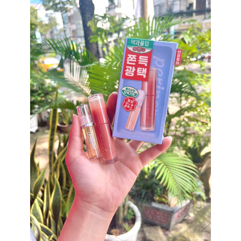 SET son Peripera INK MOOD GLOWY TINT