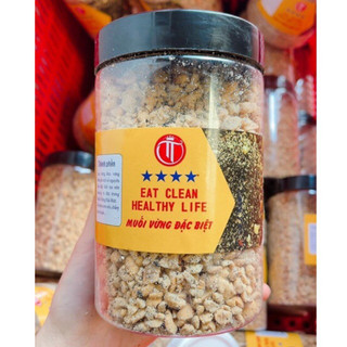 Muối lạc vừng mè đen healthy giã tay hộp 500g