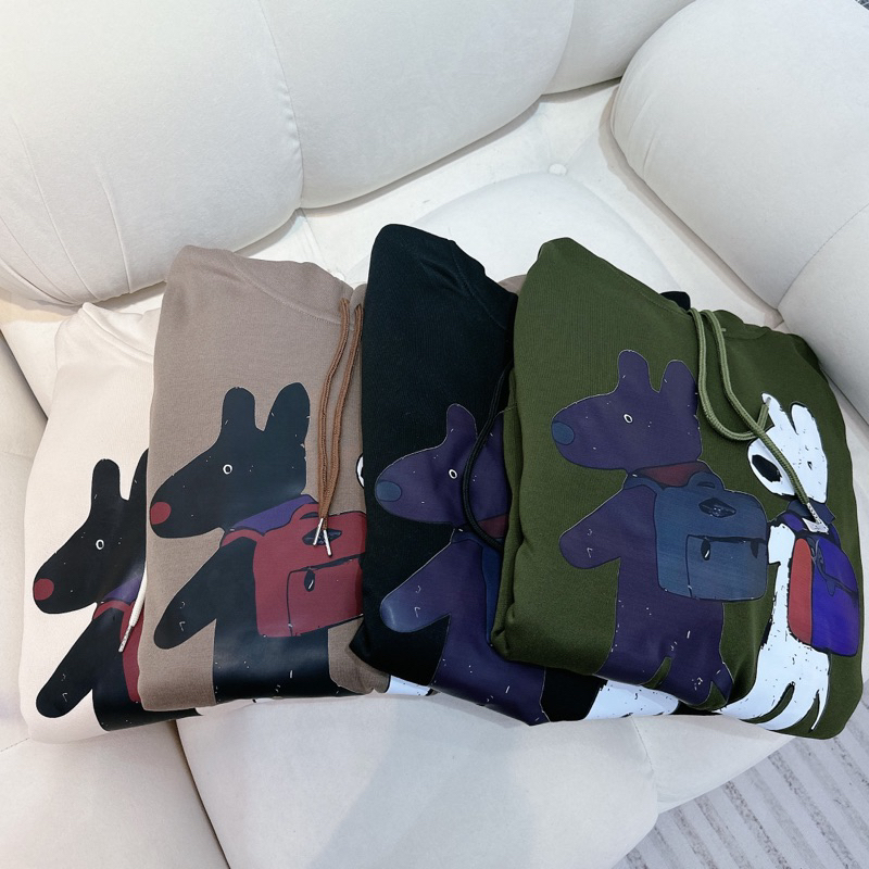 Áo nỉ hoodie hình 2 chú chó