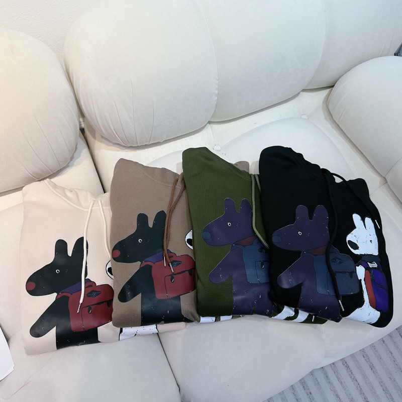 Áo nỉ hoodie hình 2 chú chó