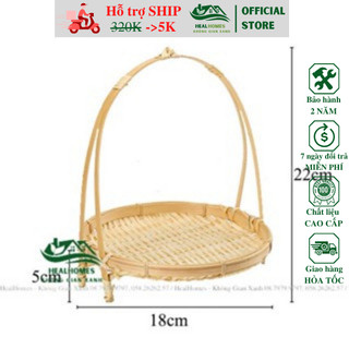Kệ mây tre đan đa năng,decor trang trí nhiều tầng, đan tre thủ công, đồ gia dụng tiện ích, đồ dùng nhà ăn /HealHomes H
