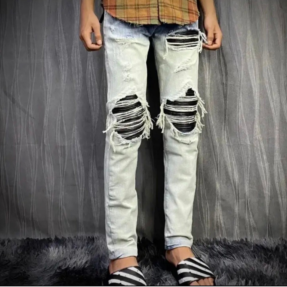 Quần jean nam mẫu mới phối loang màu cao cấp sang trọng chuẩn form thời trang