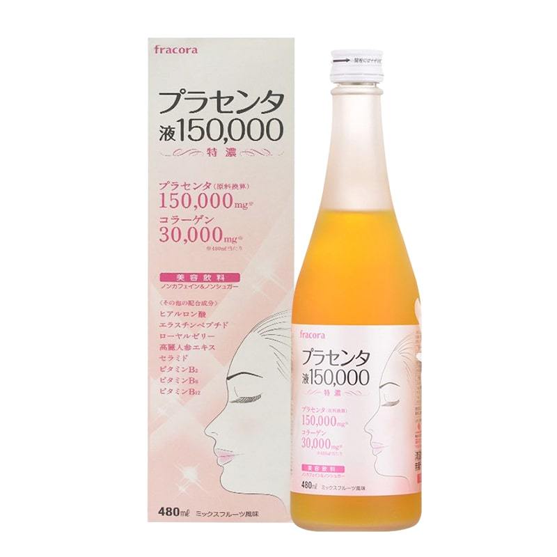 Nước uống Collagen Fracora Placenta 480ml, nước uống giúp căng bóng và trắng da