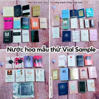 Nước hoa Vial Sample- Mẫu thử các hương nước hoa danh tiếng