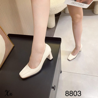 giày cao gót mũi vuông 9cm