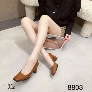 giày cao gót mũi vuông 9cm