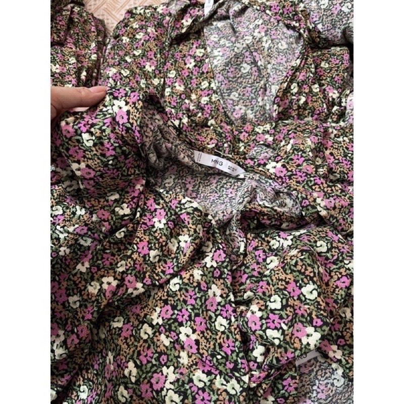 Đầm MIDI drap MNG xuất dư xịn hoa nhí