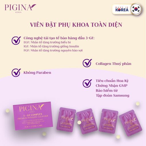 Combo trải nghiệm PIGINA sản phẩm vệ sinh phụ nữ thành phần tự nhiên giúp làm sạch làm hồng vùng kín phụ nữ