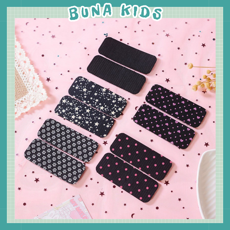 Set 2 miếng dán tóc 4x9cm xinh thời trang nhiều hình và màu dễ thương bunakids PK14