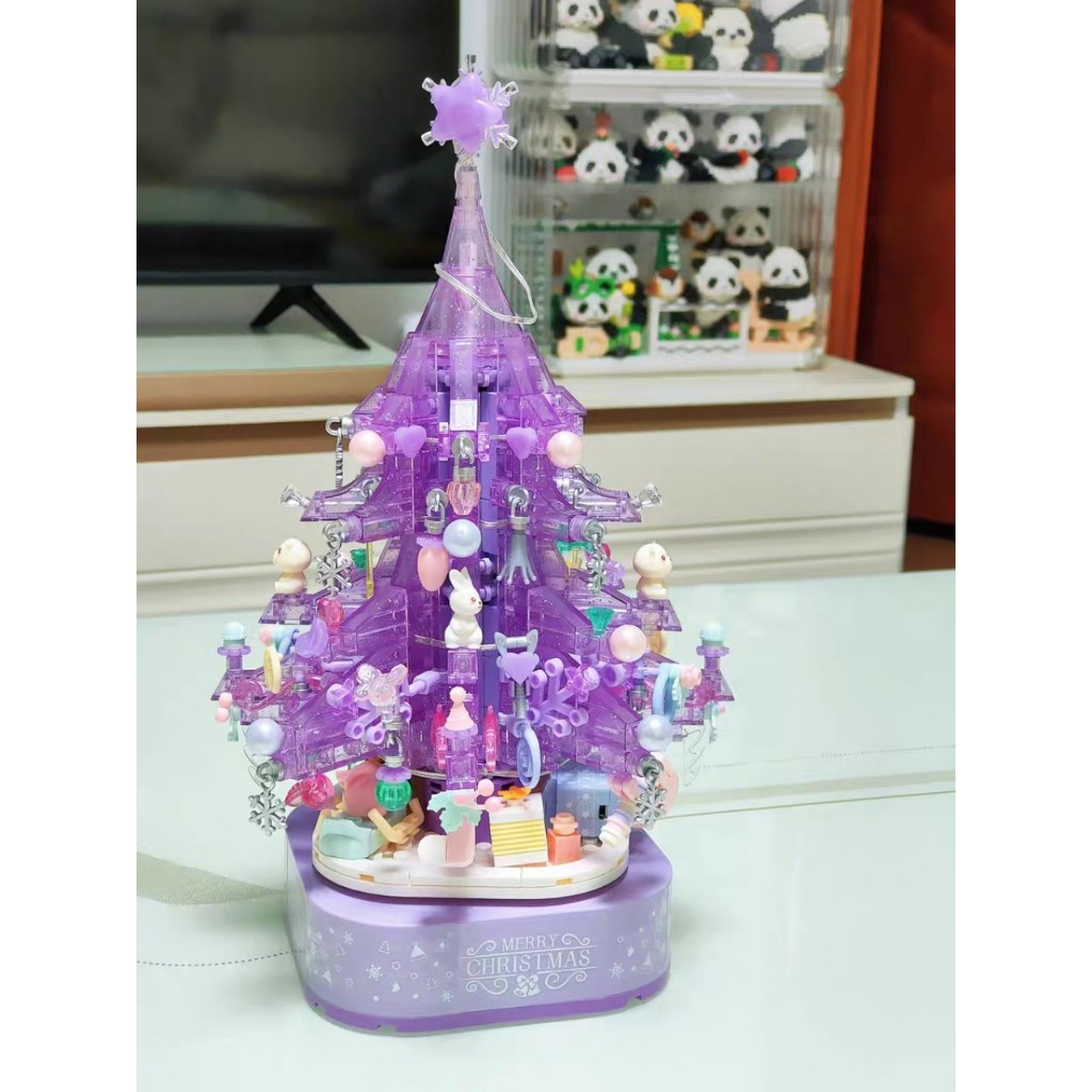 Đồ Chơi Lắp Ráp Kiểu logo Hộp Nhạc Cây Thông Giáng Sinh Noel Có Đèn,Nhạc 605029 Với 729+PCS-Quà Tặng Giáng Sinh Cho Bé