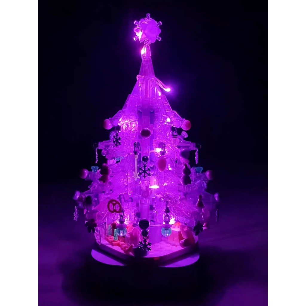 Đồ Chơi Lắp Ráp Kiểu logo Hộp Nhạc Cây Thông Giáng Sinh Noel Có Đèn,Nhạc 605029 Với 729+PCS-Quà Tặng Giáng Sinh Cho Bé