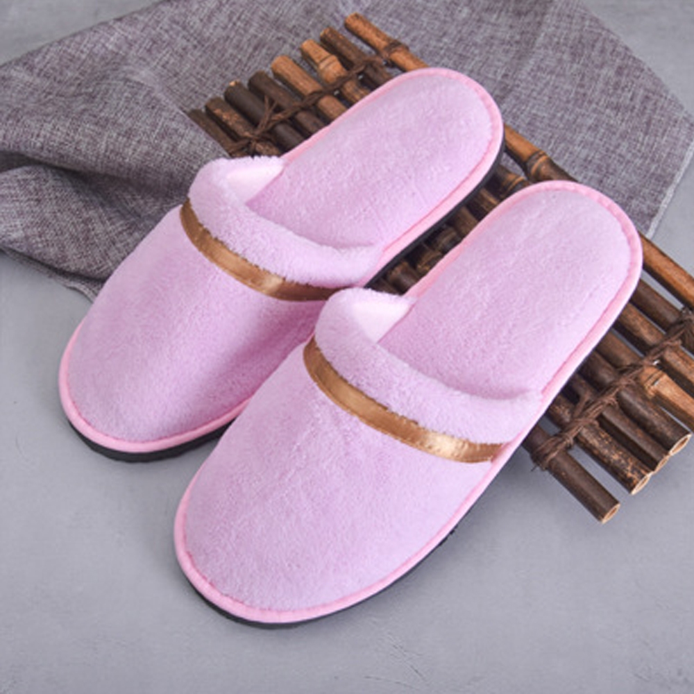 Dép bông đi trong nhà, phòng khách, khách sạn spa, dép đi trong nhà chất liệu nhung san hô mềm mại freesize