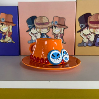 [sẵn hàng kèm hộp] Cốc uống nước sứ hình mũ OnePiece