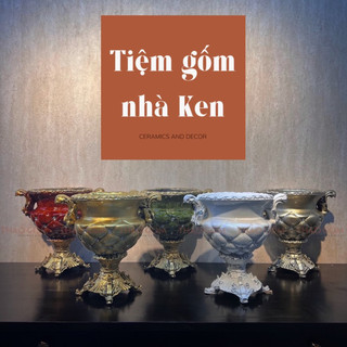 Bình Hoa Composite Trám Thấp Cắm Hoa Lụa, Bình Hoa Decor Cao Cấp | Bh14