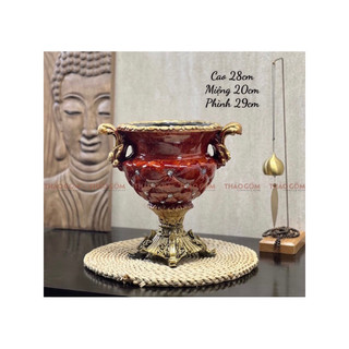 Bình Hoa Composite Trám Thấp Cắm Hoa Lụa, Bình Hoa Decor Cao Cấp | Bh14