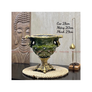 Bình Hoa Composite Trám Thấp Cắm Hoa Lụa, Bình Hoa Decor Cao Cấp | Bh14