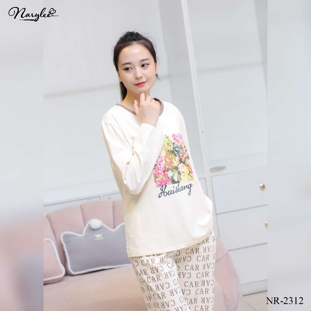 Bộ Mặc Nhà Dài Tay Chất Cotton Cao Cấp Mềm Mịn, Thoáng Khí Thương Hiệu NARYLEE Mã NR-2312