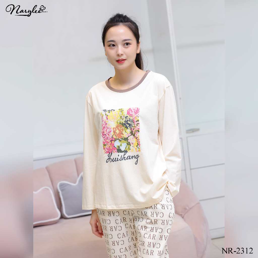 Bộ Mặc Nhà Dài Tay Chất Cotton Cao Cấp Mềm Mịn, Thoáng Khí Thương Hiệu NARYLEE Mã NR-2312
