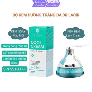 Kem dưỡng trắng da Dr Lacir, bộ kem dưỡng trắng da chống nắng ban ngày, kem dưỡng trắng da ban đêm, kem face