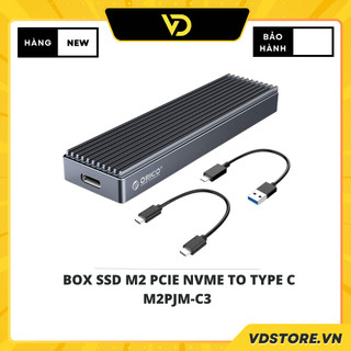 Thiết bị đựng ổ cứng box ssd m2 pcie nvme to type c m2pjm-c3
